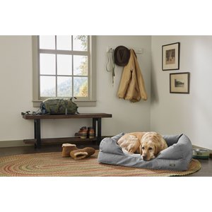 L.L.Bean Denim Premium Sofa Removable Cover Dog & Cat Bed, Platinum, Large