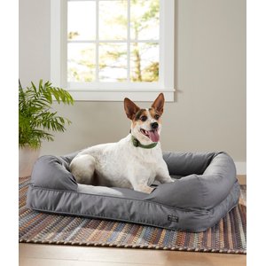 L.L.Bean Denim Premium Sofa Removable Cover Dog & Cat Bed, Platinum, Medium