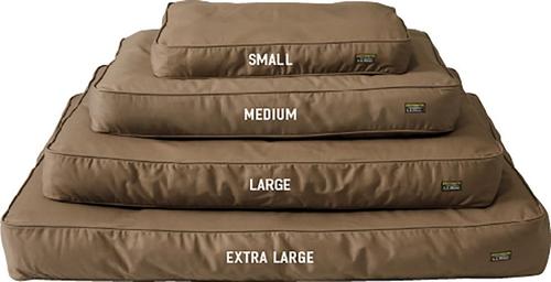 Show full view: L.L.Bean Premium Denim Rectangular Dog & Cat Bed, Burlap, Medium slide 6 of 8