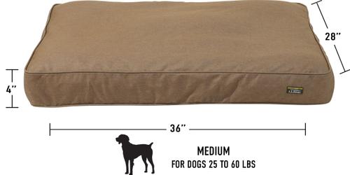 Show full view: L.L.Bean Premium Denim Rectangular Dog & Cat Bed, Burlap, Medium slide 4 of 8