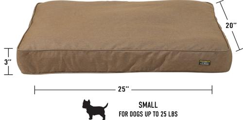 Show full view: L.L.Bean Premium Denim Rectangular Dog & Cat Bed, Burlap, Small slide 4 of 8