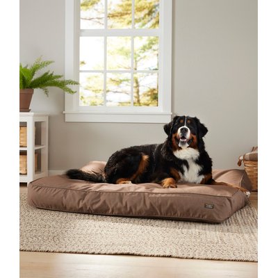 L.L.Bean L.L.Bean Premium Denim Rectangular Dog & Cat Bed, Burlap, X-Large