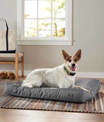 Premium Denim Rectangular Dog Cat Bed, Platinum