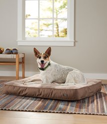 L.L.Bean Premium Fleece Dog & Cat Bed with Removable Cover, Burlap, Medium