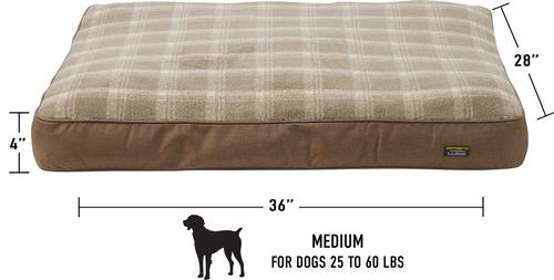 Show full view: L.L.Bean Premium Fleece Dog & Cat Bed with Removable Cover, Burlap, Medium slide 5 of 8