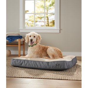L.L.Bean Premium Fleece Dog & Cat Bed with Removable Cover, Platinum, Medium
