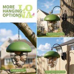 LONA Love Nature Outside Hanging Cage Refill Finch Wild Bird 5 Suet Balls Feeder, Green slide 2 of 7