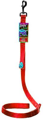 Show full view: Loops 2 Double Handle Dog Leash, Red slide 2 of 5