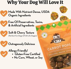 Lord Jameson Carrot Pops Organic Soft & Chewy Dog Treats, 6-oz bag slide 2 of 8