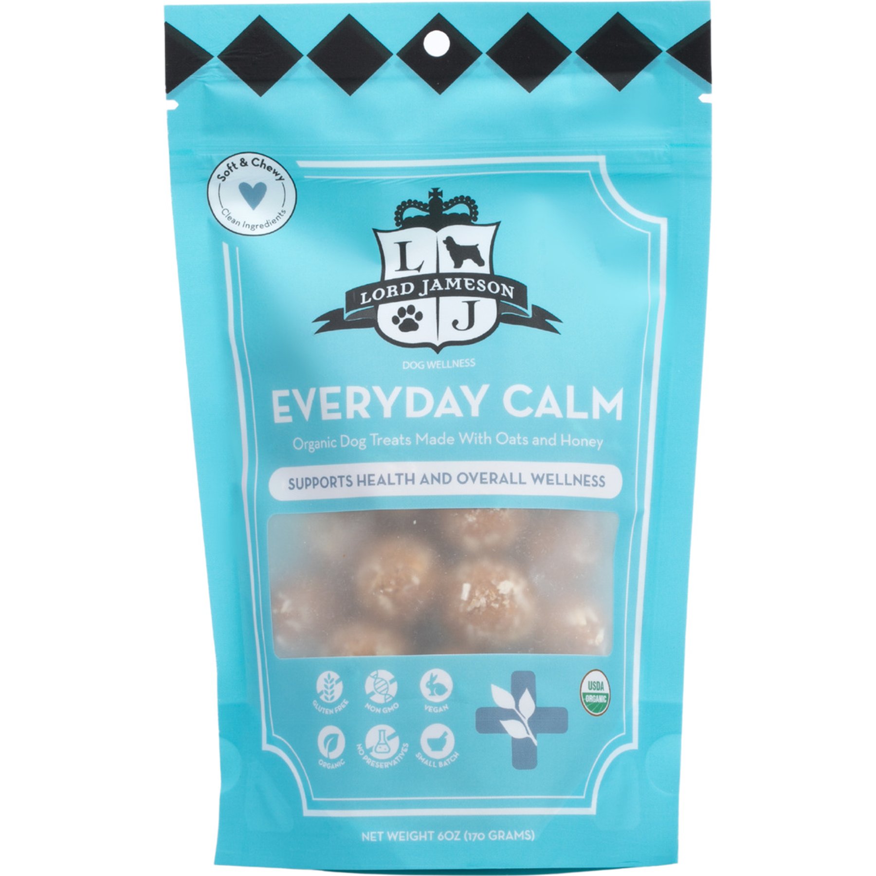 Lord Jameson Everyday Calm Organic Dog Treats, 6-oz bag