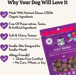 Lord Jameson Little Rewards Very Berry Organic Soft & Chewy Dog Treats, 3-oz bag slide 2 of 8