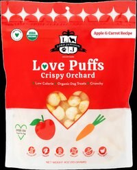 Lord Jameson Love Puffs Crispy Orchard Organic Crunchy Dog Treats, 4-oz bag