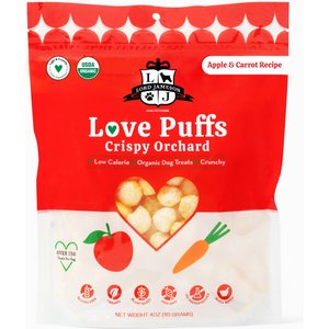 Lord Jameson Love Puffs Crispy Orchard Crunchy Dog Treats, 4-oz bag