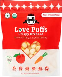 Lord Jameson Love Puffs Crispy Orchard Organic Crunchy Dog Treats, 4-oz bag