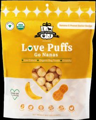 Lord Jameson Love Puffs Go Nanas Crunchy Organic Dog Treats, 4-oz bag