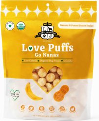 Lord Jameson Love Puffs Go Nanas Crunchy Dog Treats, 4-oz bag