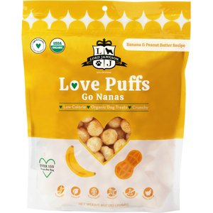 Lord Jameson Love Puffs Go Nanas Crunchy Organic Dog Treats, 4-oz bag