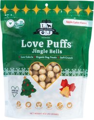 Lord Jameson Love Puffs Jingle Bells Holiday Crunchy Dog Treats, 4-oz bag