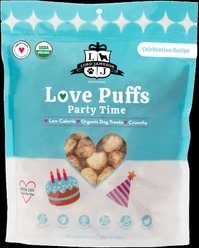 Lord Jameson Love Puffs Party Time Crunchy Organic Dog Treats, 4-oz bag