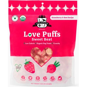 Lord Jameson Love Puffs Sweet Beat Crunchy Dog Treats, 4-oz bag