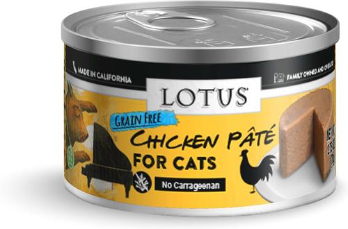 LOTUS Chicken Pate Grain-Free Canned Cat Food, 2.75-oz, case of 24