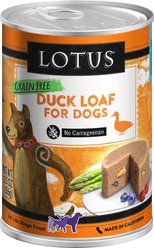Lotus Duck Loaf Grain-Free Canned Dog Food, 12.5-oz, case of 12