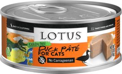 Lotus Duck Pate Grain-Free Canned Cat Food, 5.5-oz, case of 24
