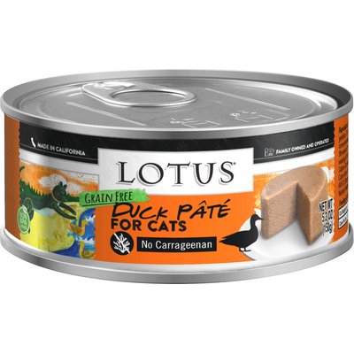 Lotus Lotus Duck Pate Grain-Free Canned Cat Food, 5.5-oz, case of 24