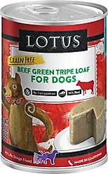 Lotus Grain-Free Green Tripe Loaf Canned Dog Food, 12.5-oz, case of 12