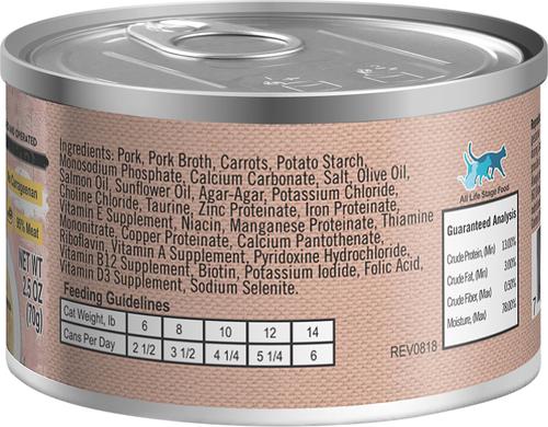 Show full view: Lotus Just Juicy Pork Stew Grain-Free Canned Cat Food, 5.3-oz, case of 24 slide 3 of 5