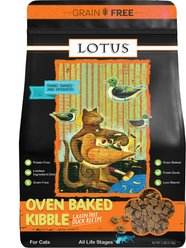 Lotus Oven-Baked Duck Recipe Grain-Free Dry Cat Food, 5-lb bag
