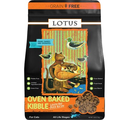 Lotus Lotus Oven-Baked Duck Recipe Grain-Free Dry Cat Food, 5-lb bag