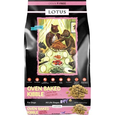 Lotus Lotus Oven-Baked Grain-Free Turkey Recipe Dry Dog Food, 10-lb bag