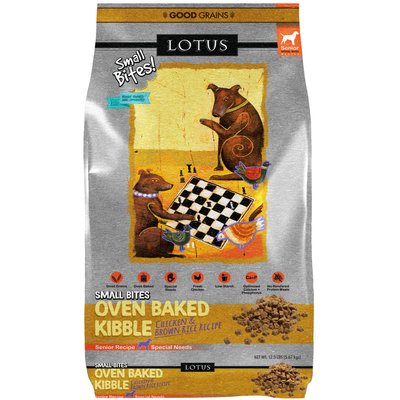 Lotus Lotus Oven-Baked Senior Small Bites Recipe Dry Dog Food, 12.5-lb bag
