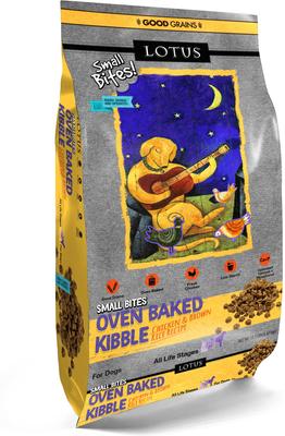 Show full view: Lotus Oven-Baked Small Bites Good Grains Chicken Recipe Adult Dry Dog Food, 12.5-lb bag slide 4 of 6