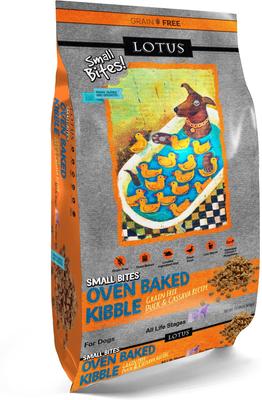 Show full view: Lotus Oven-Baked Small Bites Grain-Free Duck Recipe Dry Dog Food, 10-lb bag slide 3 of 4