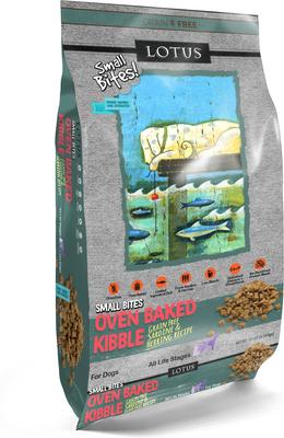 Show full view: Lotus Oven-Baked Small Bites Grain-Free Sardine & Herring Recipe Dry Dog Food, 10-lb bag slide 4 of 5