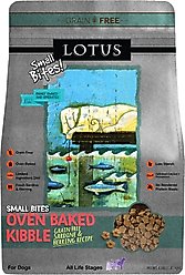 Lotus Oven-Baked Small Bites Grain-Free Sardine & Herring Recipe Dry Dog Food, 4-lb bag