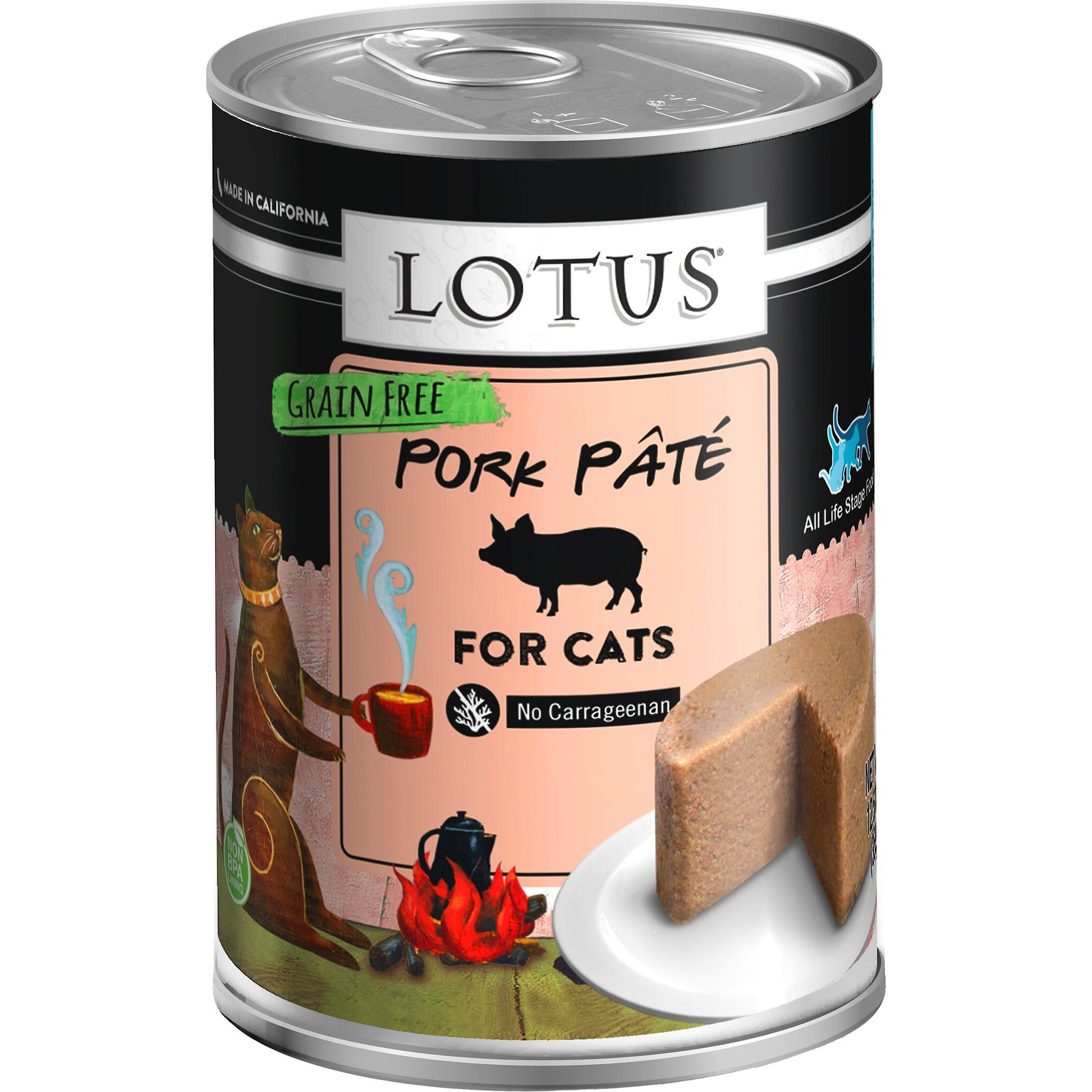 Lotus Pork Pate Grain-Free Canned Cat Food, 12.5-oz, case of 12