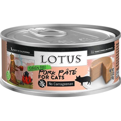Lotus Lotus Pork Pate Grain-Free Canned Cat Food, 5.5-oz, case of 24