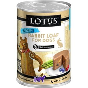 Lotus Rabbit Loaf Grain-Free Canned Dog Food, 12.5-oz, case of 12