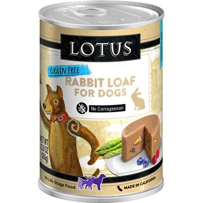 Lotus Lotus Rabbit Loaf Grain-Free Canned Dog Food, 12.5-oz, case of 12