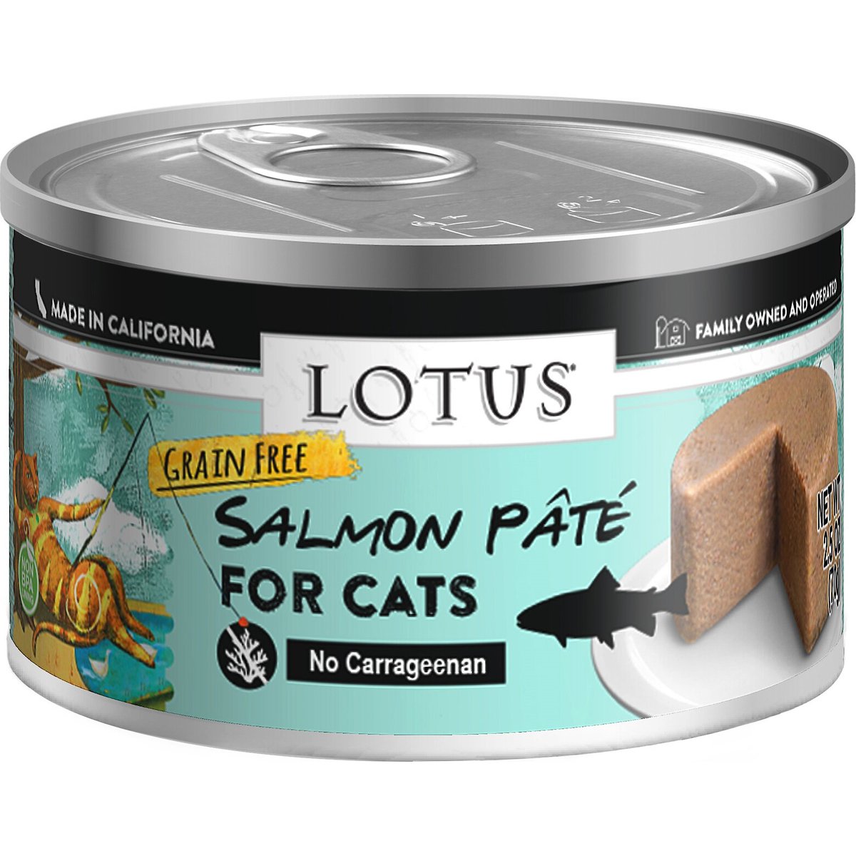 Lotus Salmon & Vegetable Pate Canned Cat Food, 2.75-oz, 24 ct