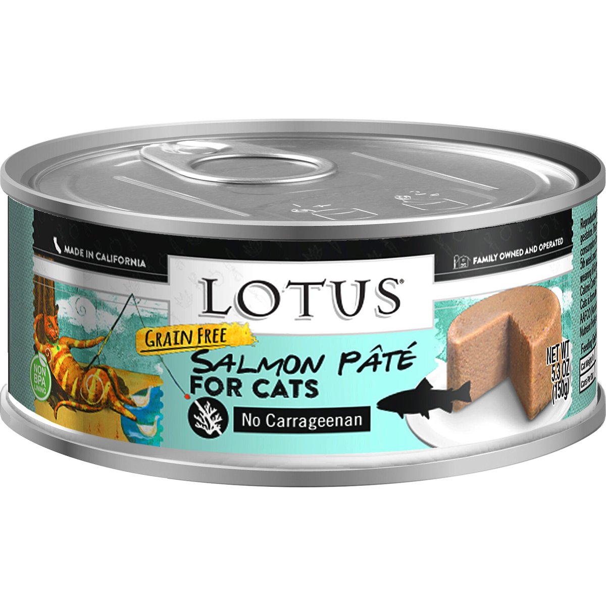 Lotus Salmon & Vegetable Pate Canned Cat Food, 5.5-oz, 24 ct