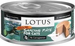 Lotus Sardine Grain-Free Pate Canned Cat Food, 5.3-oz, case of 24
