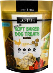 Lotus Soft-Baked Chicken & Chicken Liver Recipe Grain-Free Dog Treats, 10-oz bag