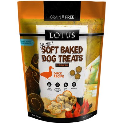 Lotus Lotus Soft-Baked Duck Recipe Grain-Free Dog Treats, 10-oz bag