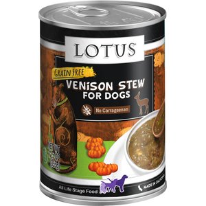 Lotus Venison Stew Grain-Free Canned Dog Food, 12.5-oz, case of 12