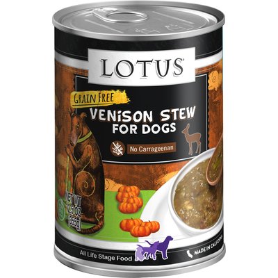 Lotus Lotus Venison Stew Grain-Free Canned Dog Food, 12.5-oz, case of 12