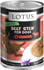 Lotus Wholesome Beef & Asparagus Stew Grain-Free Canned Dog Food, 12.5-oz, case of 12